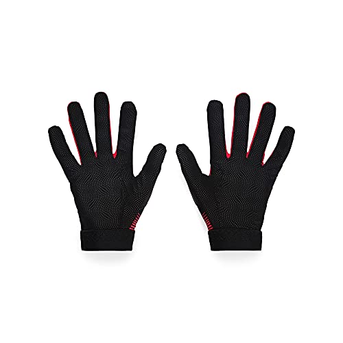 Under Armour Boys' Clean Up 21 Gloves, Black (007)/Red, Youth Medium #TOP1