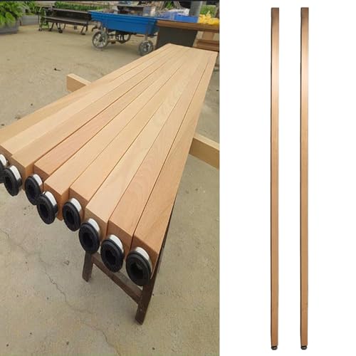 Mampara divisora de ambientes Separador de ambientes de listones de madera de piso a techo, separador de ambientes de madera, columna decorativa moderna y sencilla para sala de estar y oficina(2 Pack,