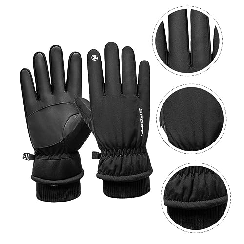 Mikinona 1Pair Winter Warm Skid Gloves for Men Women Thermal Cycling Mittens with Ergonomic Design for Outdoor Sports and Mountain Biking