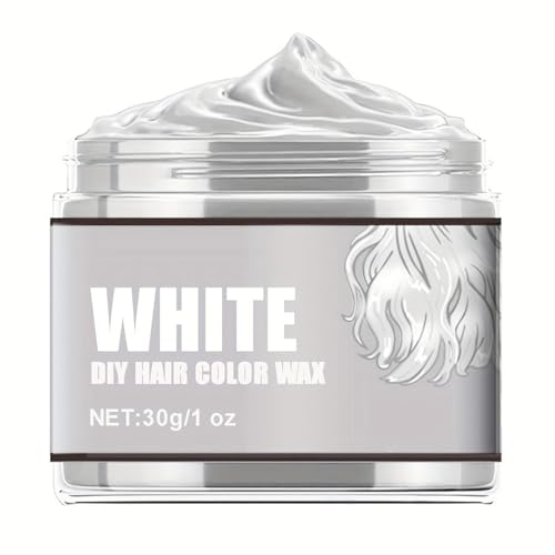 Cera temporal lavable para cabello Moily 1 pieza blanca miniatura 1