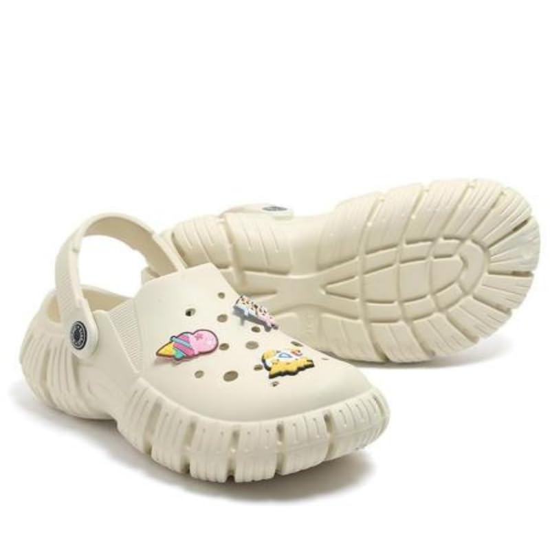 Image of Unisex Kids Clogs Soft Anti Skid Mules Sandals with Adjustable Back Strap Indoor & Outdoor Slipper for Boys & Girls Everyday Use Waterproof Jibbex Slides