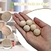 Luomorgo 50 Pcs 3/4 Inch Unfinished Natural Wooden Balls - Hardwood Round Wood Balls for DIY Crafts Projects