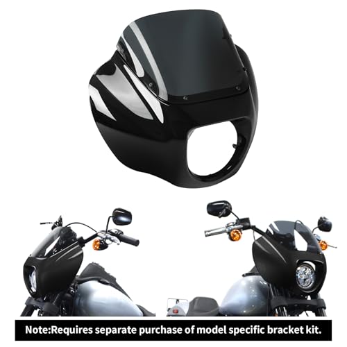 Image of Green-L Front Headlight Fairing w /Windshield and Bracket Mount Kit Fit for Harley 2020-2024 Softail Standard 2021-2025 Street Bob