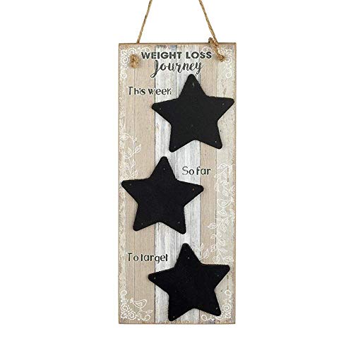 Heaven Sends Wooden Chalk Board Weight Loss Tracker. Motivational Hanging Sign