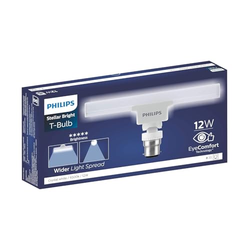 PHILIPS Stellar Bright 12W B22 LED T-Bulb,1080lm,Cool Day Light, ...