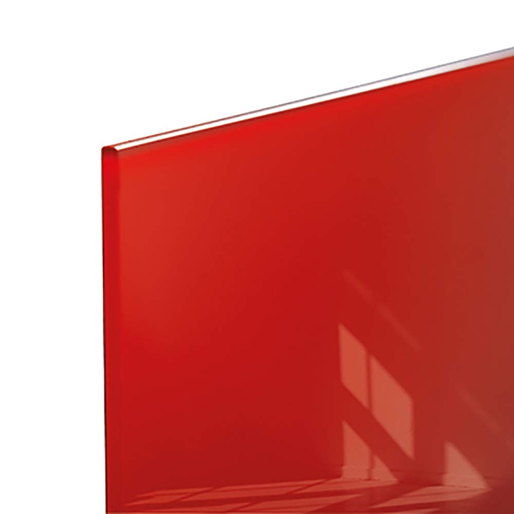 SIGEL GL242 szklana tablica magnetyczna/tablica suchościeralna, 130 x 55 cm, czerwona - Artverum