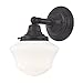 Design Classics Schoolhouse Sconce Bronze White Opal Glass 1 Light 6 Inch Width
