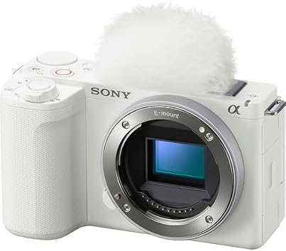 Sony ZV-E10 II Mirrorless Camera Bundle (White) | 26MP APS-C Sensor, AI Autofocus, 4K Video & Flip Screen | Ideal for Vlogging & Content Creation (ZVE10M2W) + 64GB Card + Bag + Battery