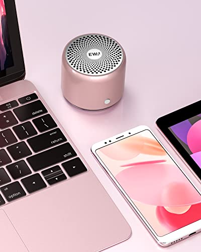 Image of EWA Travel Case Packed, A106 Pro Portable Bluetooth Speaker with Custom Bass Radiator, Brief Design, IP67 Waterproof, Perfect Mini Speaker for Shower, Room, Bike, Car (Rosegold)