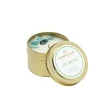 Aluminate Life Luxury Candle Tin, 4 OZ, Bloom - Amazonite Crystal Infused - Scents of Lavender, Nero