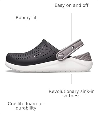 Crocs Unisex-Child LiteRide Clog, Black, 13 Little Kid