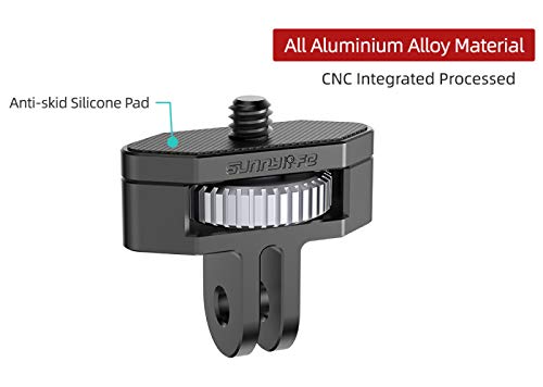 AODIAN Adaptador de metal 1/4 para Sunnylife, adaptador de liga de alumínio giratório 360 adequado p