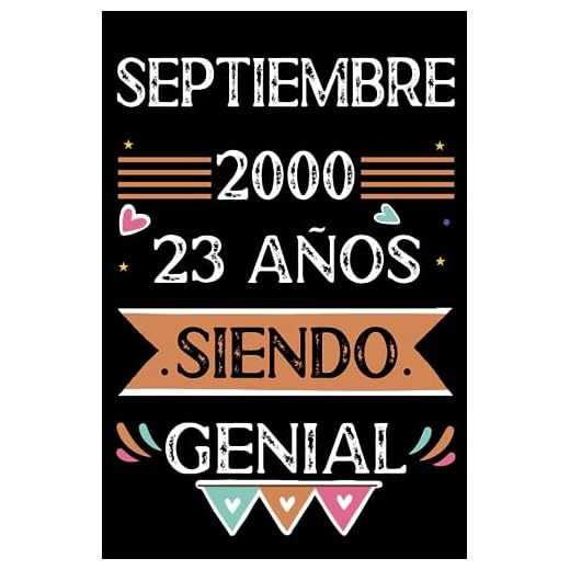 CUADERNO, Septiembre 2000, 23 Años Siendo Genial: Libro de visitas, cuaderno, 110 páginas de felicitaciones, idea de regalo, regalo Para la esposa, novia, mujer, La madre