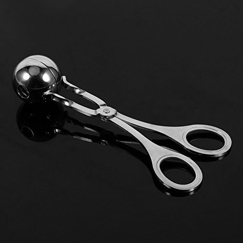 Meat Ballers, Sliver Stainless Steel Meat Ball Maker Non-Stick Tongs Melon Ballers Cookie Dough Meatball Scoop for Kitchen - Image 3