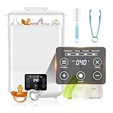 Baby Bottle Steriliser and Dryer, cupeohome 4-in-1 Auto Bottle Steriliser and Dryer with Digital LED, Electric Steam Bottle Sanitizer for Baby Stuff, Baby Bottles, Breast Pump Accessories, Milk Warmer