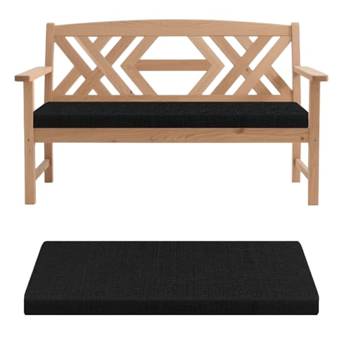 Genérico CojíN De Banco para Exterior/Interior 5cm De Grosor, Antideslizante Funda ExtraíBle, Colchoneta Banco Jardin, para Terraza Palet Comedor Columpios CojíN del Asiento,Negro,100x40x5cm