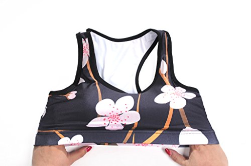 Image of Sister Amy Women's Aerobics Gym Dance Yoga Vest Printed Sports Bra Top Vest