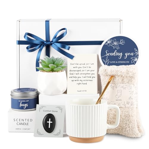 Ceiner Sympathy Gifts for Loss of Loved One, Condolence Christian Gift Basket for Loss of Mother Father Husband Friend Child Baby, Comfort Bereavement Grief Care Package Ideas for Women Healing