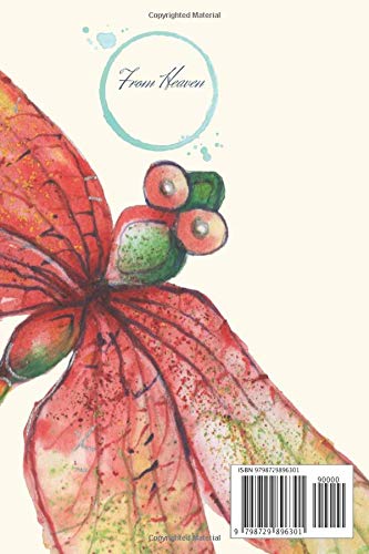 When A Dragonfly Appears It's A Visitor From Heaven: Blank Lined Journal Notebook, 6" x 9", Dragonfly journal - Image 2