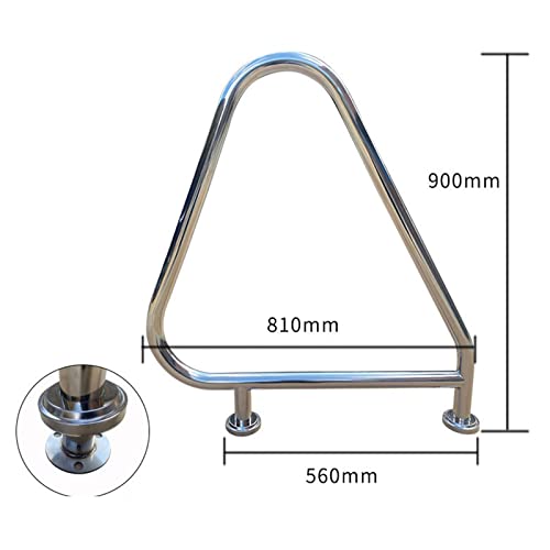 Barandal para piscina de acero inoxidable 90x81 cm miniatura 2