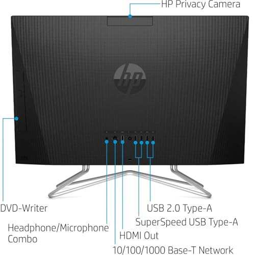 Image of HP Pavilion 24 All-in-One AIO Business Desktop Computer (23.8 inch FHD IPS, 16GB RAM, 512GB SSD + 1TB HDD, Intel 4-Core i5), DVD-Writer, Privacy Webcam, Keyboard & Mouse, Wi-Fi, HDMI, Win 11 Home