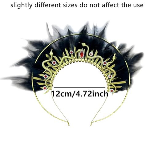 Roaring Good Time Medusa Headpiece Medusa Crown Snake Headband Medusa Costume Accessories Goddess Costume Women Costume Cosplay for Halloween Christmas - Image 3