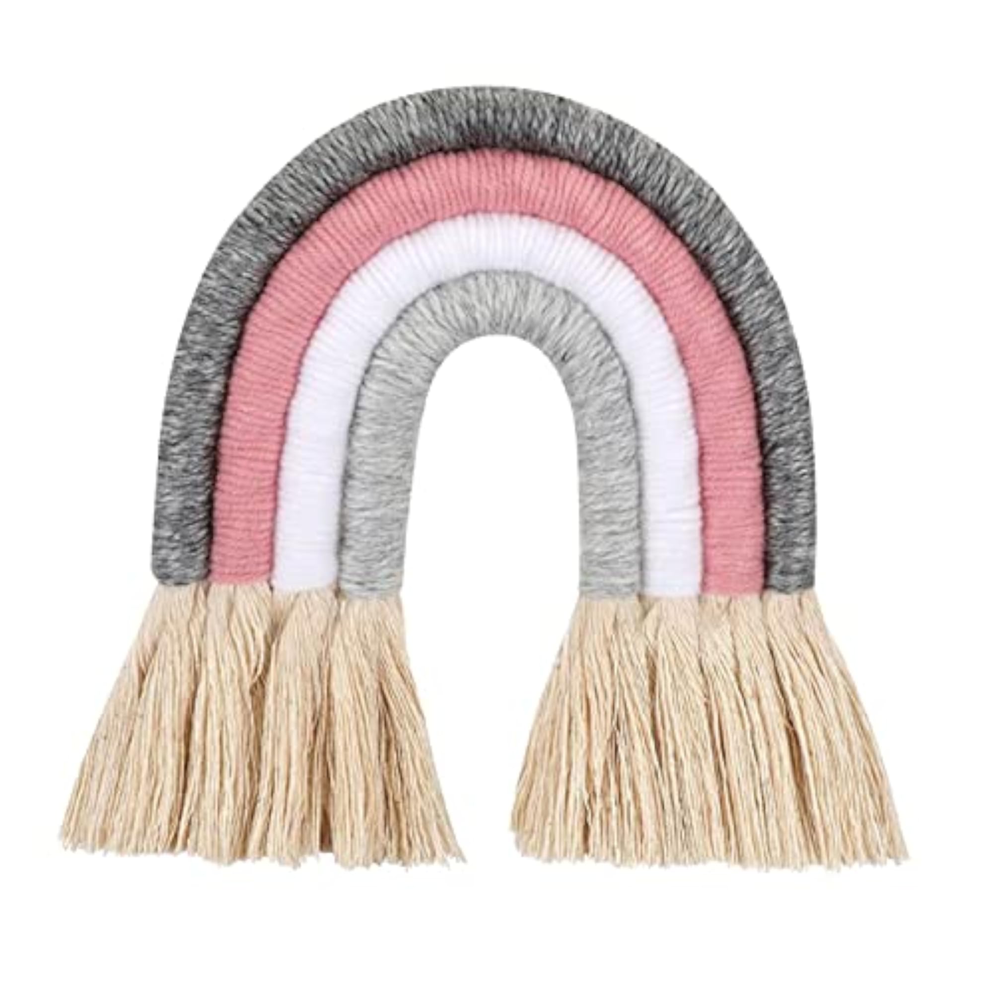 Macrame Rainbow Hanging Tapestry for Baby Room