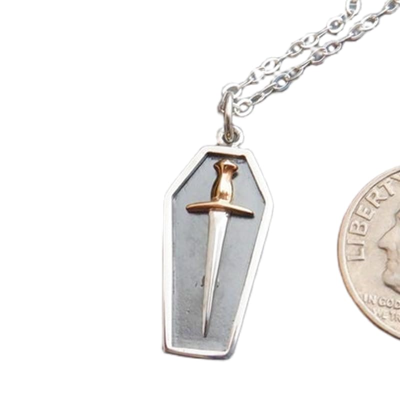 Collier épée en argent pour look gothique quotidien avec chaîne 45 cm