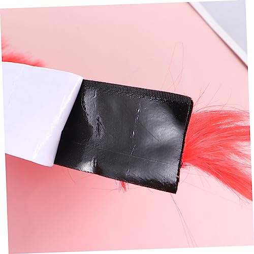 Wig adhésive cosplay rouge solution coiffe colorée facile à installer