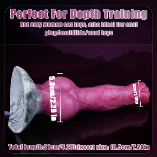 Image of Squirting Dog Knot Dildo Realistic Wolf Ejaculating Pink Dildos with Powerful Hands-Free Suction Cups Simulated Animal Dildos Adult Sex Toys Anal Plug for Beginners Men Women Couples