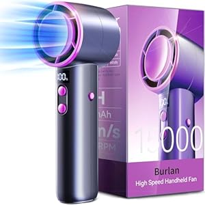 Rechargeable Handheld Fan [Quickly Cooling Down], Small Portable Fan [30 Working Hours], Battery Operated Fan, Mini Fan with USB, Pocket Hand Fans for Makeup, Travel Camping outdoor (Black)