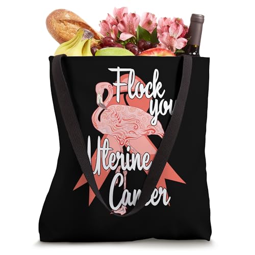 Bolso tote Flock You Uterine Cancer Flamingo Survivor Warrior Chemo miniatura 4