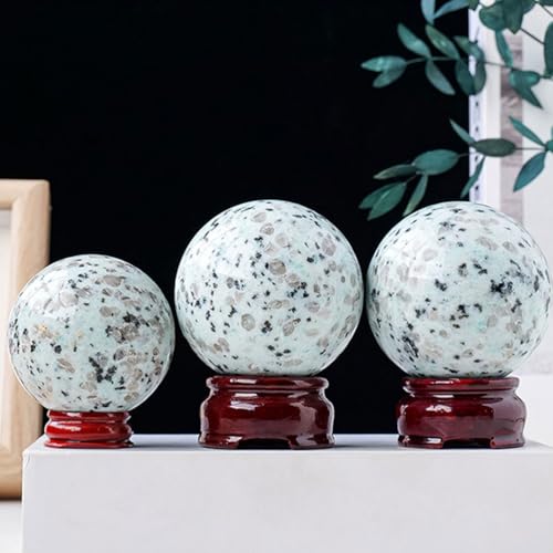 Bola de cristal natural pulida Tianshan azul para decoración elegante 8