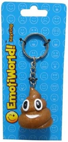 Novelty Resin Pile of Poop Emoji Key Chain Funny Novelty