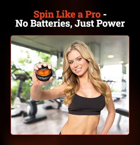 Image of NSD Essential Crystal Spinner Gyro Ball | Grip Strengthener for Forearms, Wrist & Hands | String Start Design, Up to 18,000 RPM | Portable Wrist Trainer & Workout Equipment | Ideal for Desk Workers, Athletes & Musicians