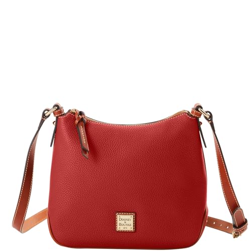 Dooney & Bourke Women's Crossbody Hobo in Pebble Grain Leather, Medium Handbag with Adjustable & Detachable Shoulder Strap