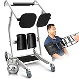 Vive Sit to Stand Lift & Transfer Sling - Elderly Stand Assist Transport Unit Wheelchair Device for Home Care Use, Disability Aid Product for Adults (Sit to Stand Lift + Transfer Sling)