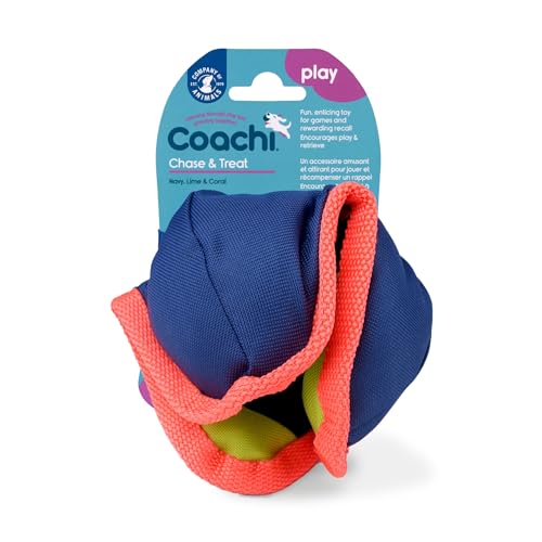 Coachi Chase & Treat, tira e molla, addestramento a distanza e di agilità, promuove interazione, motiva, addestramento a distanza con ricompense, incoraggia il riporto. Perfetto per cani e cuccioli.