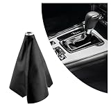 IHOTDER Car Shift Boot Cover, Soft Leather Gear Shifter Cover for Blocking Dust & Protecting Interior, Universal Fits Most Cars, Trucks, SUVs (Black)