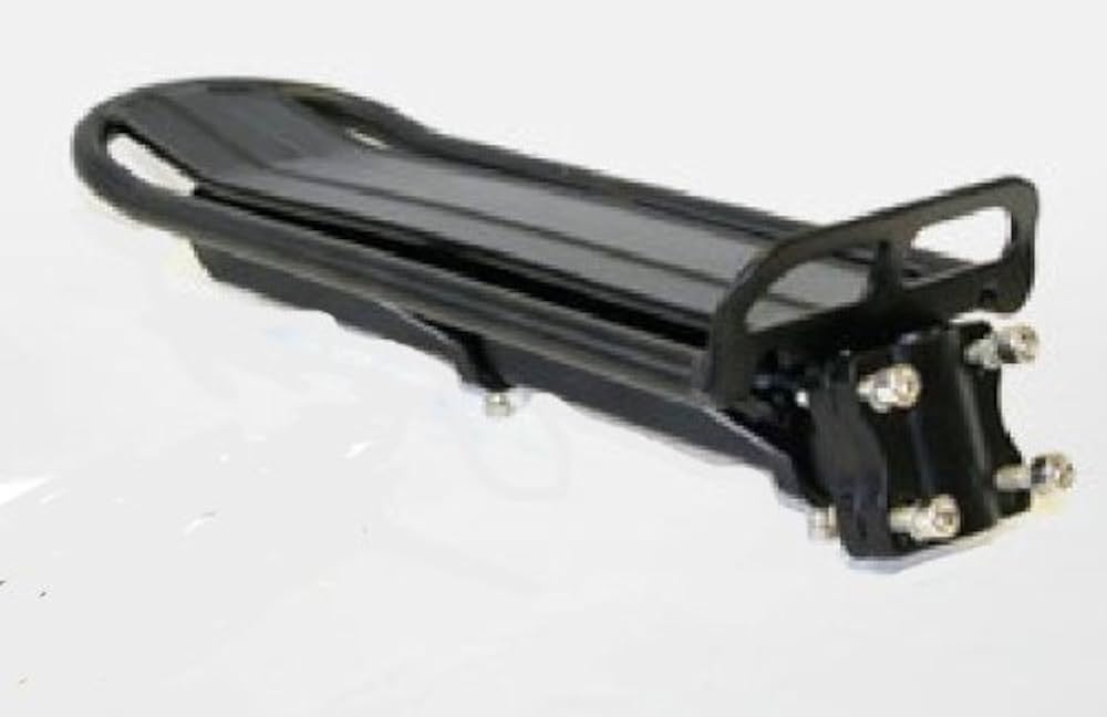 自転車用荷台 ブラック アルミ製 Amazon | 自転車用荷台 簡単取り付け 軽量リアキャリア ブラック