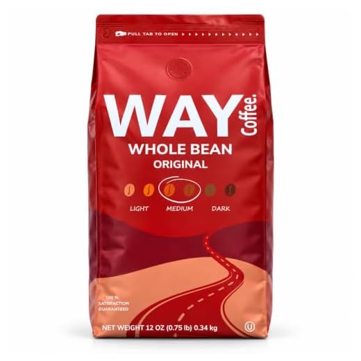 WAY Coffee Medium Roast Whole Bean Coffee - The Original (12 Oz)