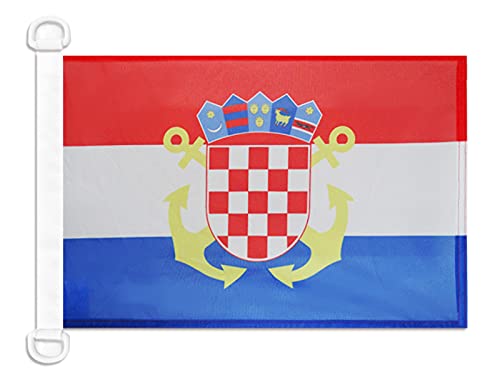 AZ FLAG Croatia Naval Ensign Boat Flag 12x18 in Plastic Rings
