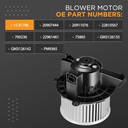 Image of HVAC Blower Motor 700236 Compatible with Chevy Silverado Traverse Compatible with GMC Acadia Sierra 1500 /2500 /3500 HD, Heater Blower AC Fan for GM3126135, PM9365, GM3126142 Blower Motor