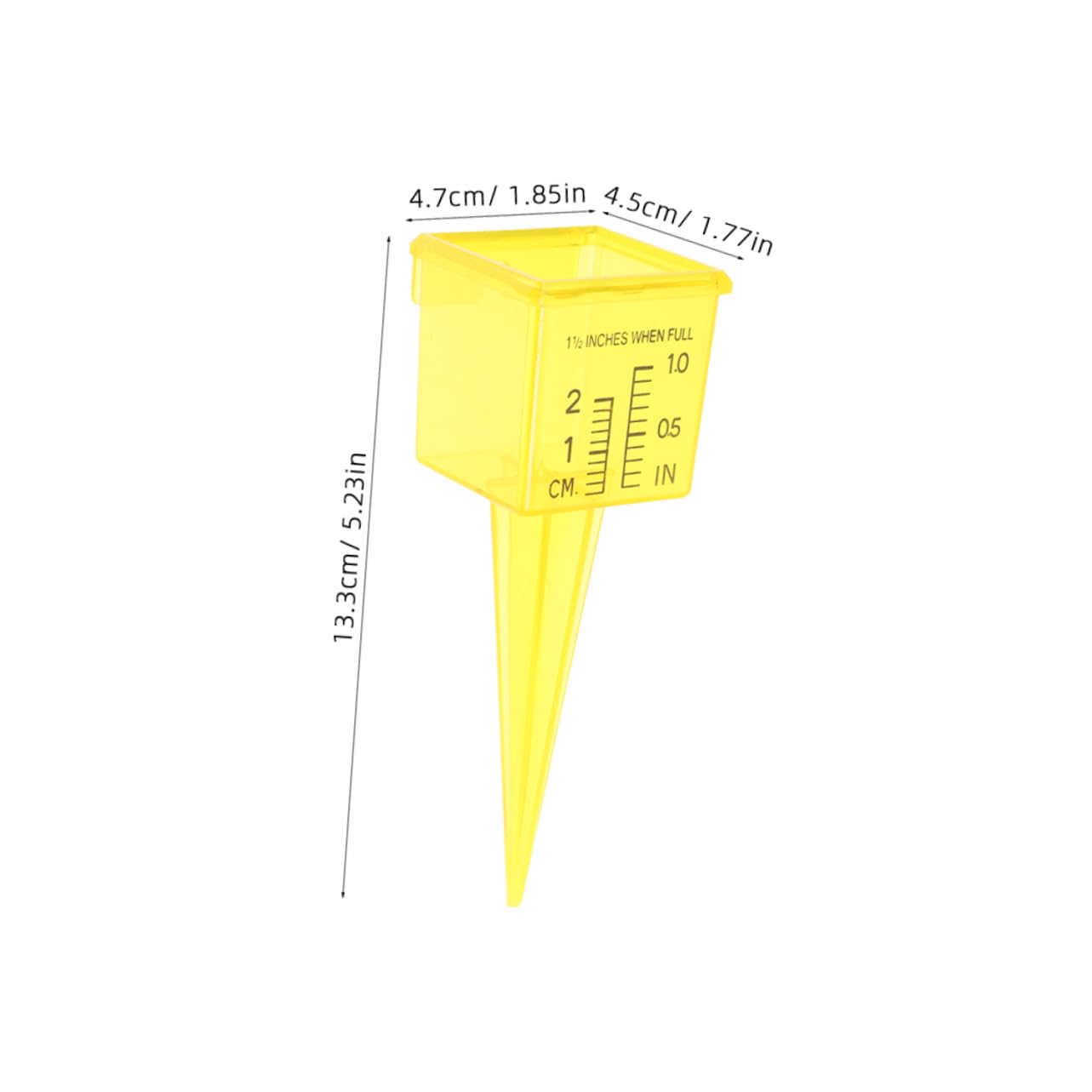 BESPORTBLE 5pcs Rain Gauge Sprinkler Rain Gauge Tube Rain Outdoor Rain Sprinkler Gauge Outdoor Precise Rain Gauge Measuring Rainwater Water Level Tool Water Level Gauge Plastic Yellow