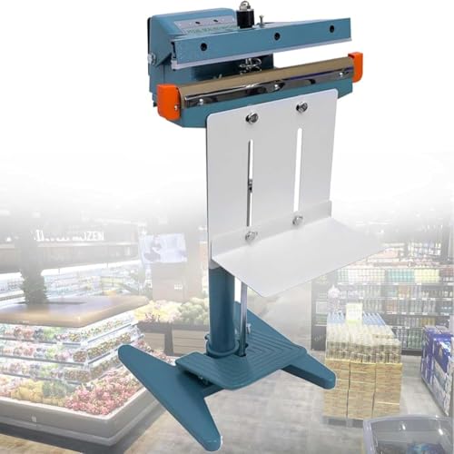 Commercial Foot Pedal Heat Sealer Machine – 35mm Foot Pedal Impulse Sealer with Adjustable Height for All Thermoplastic Foils (Double)(Size:Full)