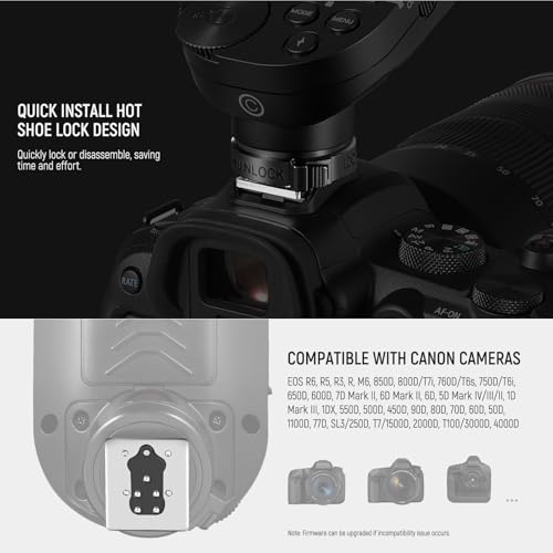 Image of NEEWER Upgraded QPRO-C TTL Wireless Flash Trigger Compatible with Canon 1 /8000s HSS Large Screen Slanted Design 5 Group 9 Customizable Functions for Q4 Q3 Z2 Z1 Z760 NW760 S101-300W PRO /400W PRO
