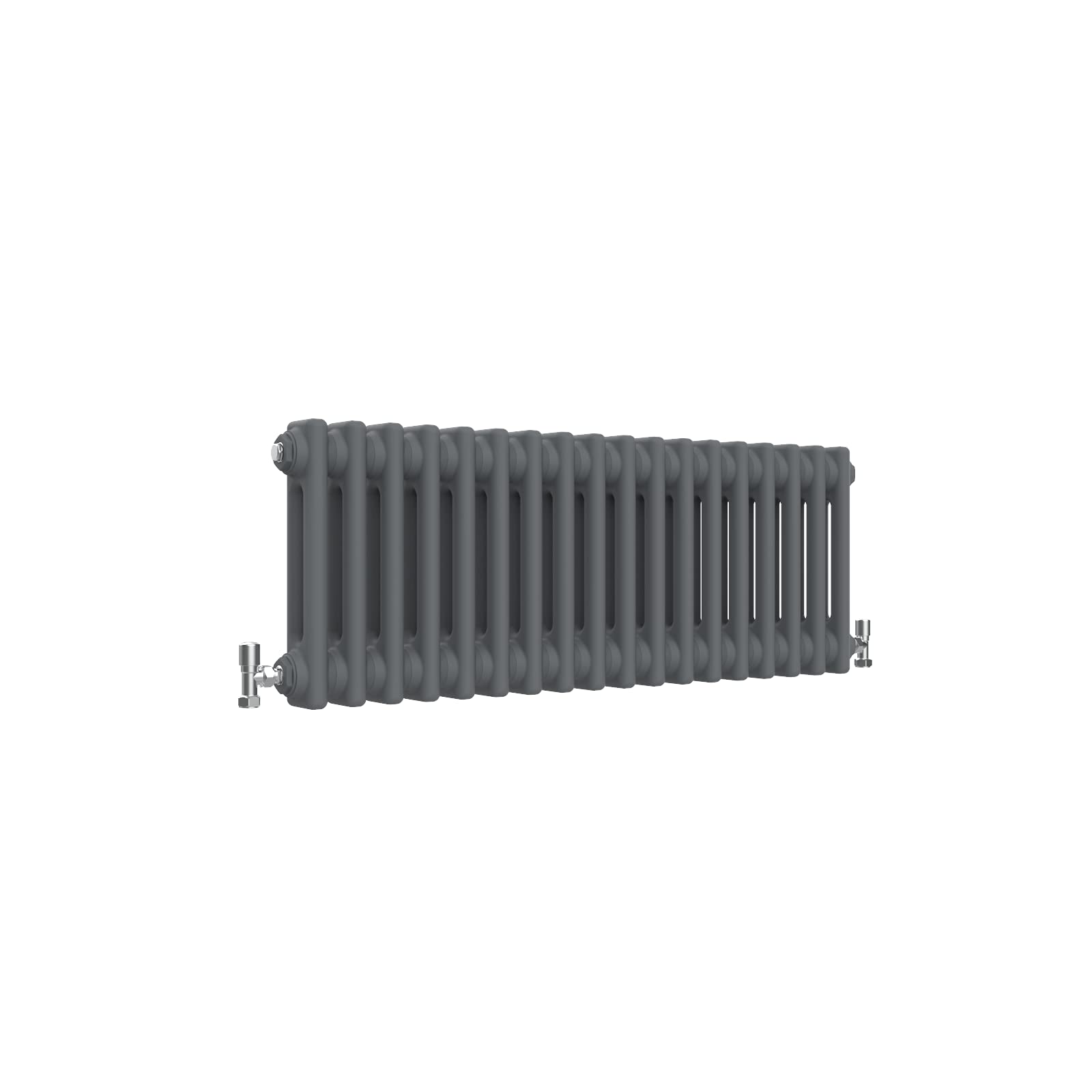 Traditional 2 Column Central Heating Radiator Horizontal Rads Cast Iron Style Anthracite 300x830mm