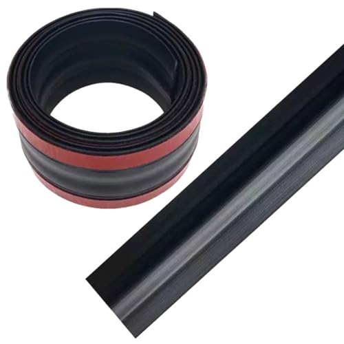 Cache-câble plancher auto-adhésif en PVC noir de 6m pour sol
