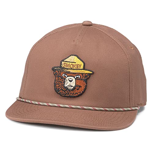 Image of AMERICAN NEEDLE Smokey The Bear Patch Unisex Adjustable Snapback Baseball Hat