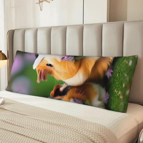 Cochons d'Inde imprimés sur housse de coussin de corps - Cadeau doux et original - 7